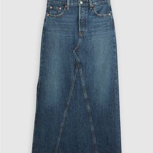 Levi's Blue Denim Maxi Skirt